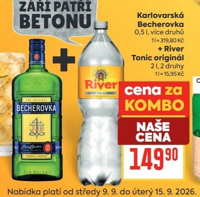 Karlovarská Becherovka a River Tonic