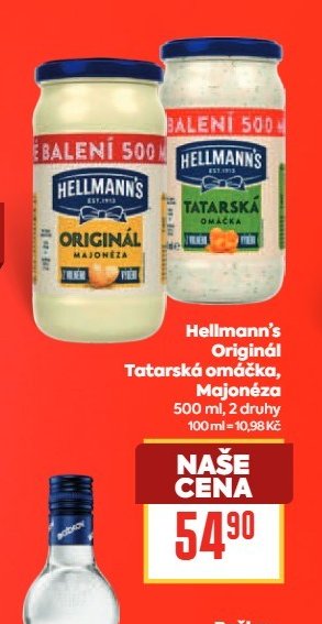 Hellmann's Originál, Tatarská omáčka, Majonéza