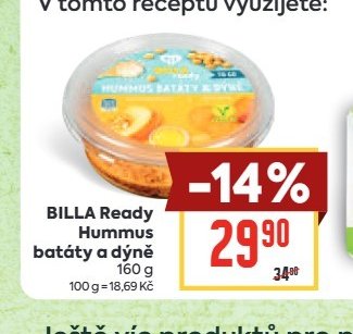 BILLA Ready Hummus batáty a dýně