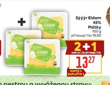 Sýýýr Eidam 45% Plátky