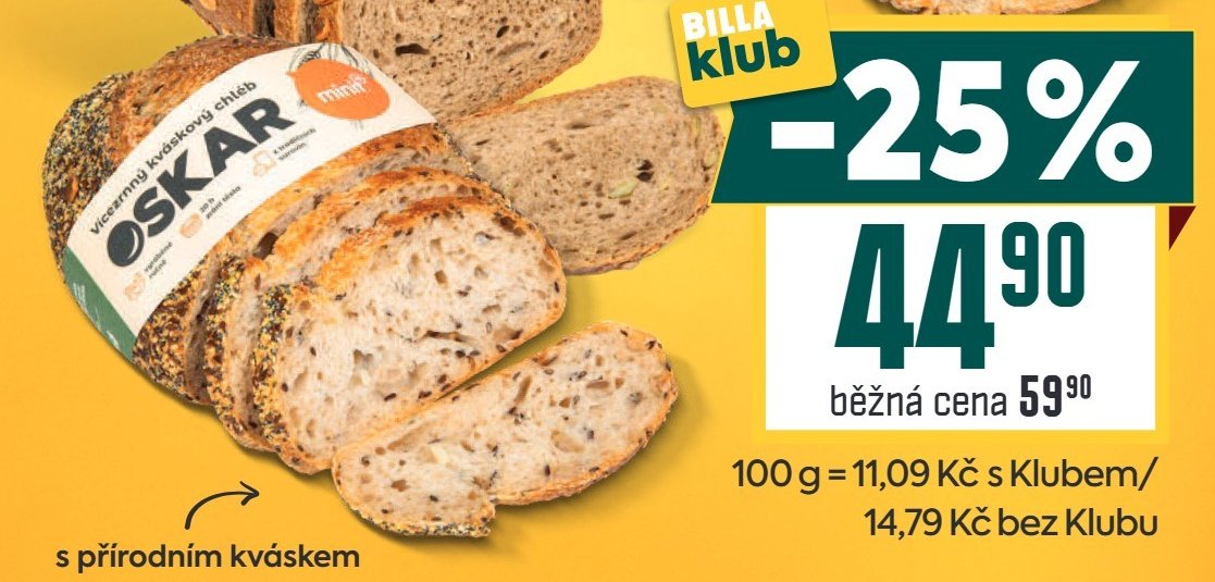 Oskar vícezrnný kváskový chléb