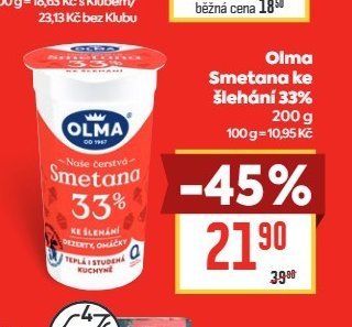 Olma Smetana ke šlehání 33%