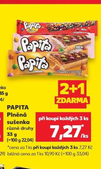 PAPITA Plněná sušenka různé druhy
