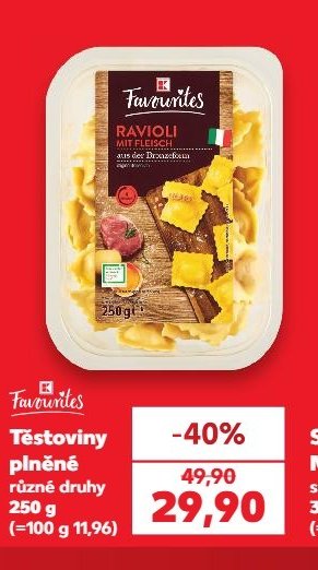 K-Favourites Těstoviny plněné
