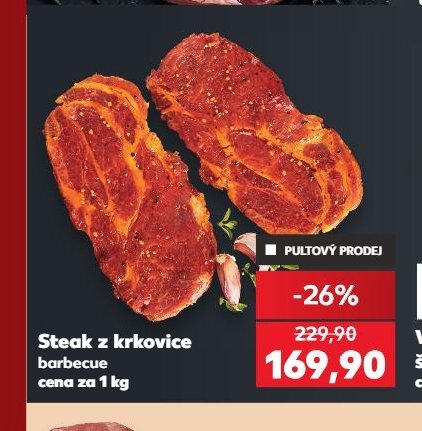 Steak z krkovice barbecue