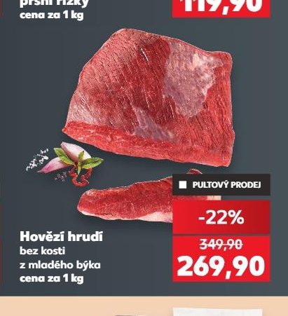 Hovězí hrudí bez kosti z mladého býka