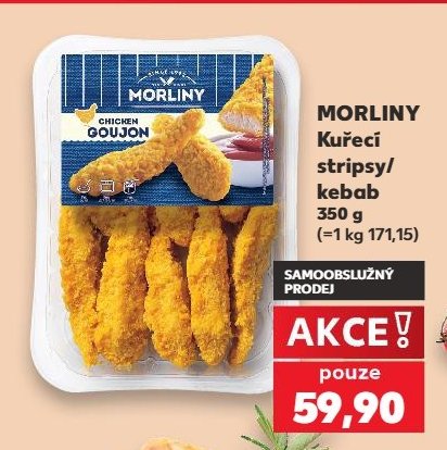 Morliny Kuřecí stripsy/kebab 350 g