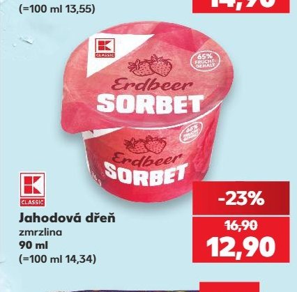 Jahodová dřeň zmrzlina