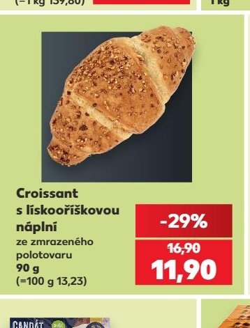 Croissant s lískooříškovou náplní 90 g