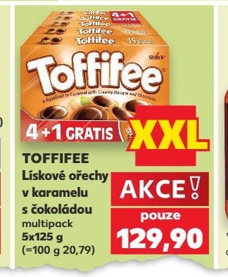 TOFFIFEE Lískové ořechy v karamelu s čokoládou 5x125 g