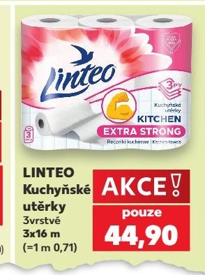 LINTEO Kuchyňské utěrky 3vrstvé 3x16 m