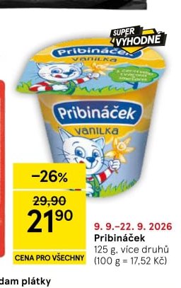 Pribináček - Tesco aktualniletaky.eu