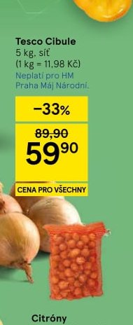 Tesco Cibule - Tesco aktualniletaky.eu