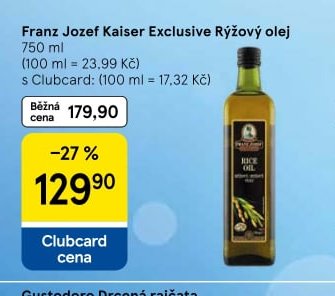 Franz Jozef Kaiser Exclusive Rýžový olej 750 ml