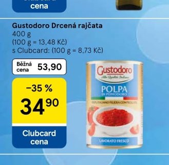 Gustodoro Drcená rajčata 400 g