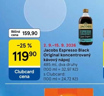 Jacobs Espresso Black Original koncentrovaný kávový nápoj