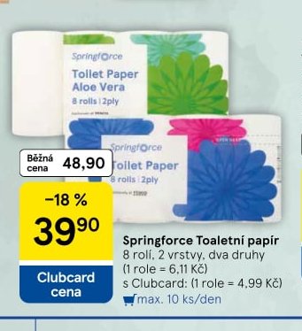 Springforce Toaletní papír - Tesco aktualniletaky.eu