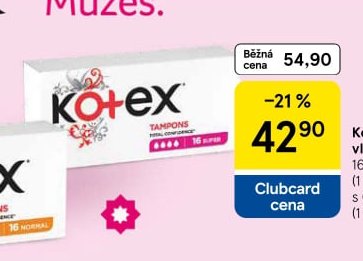 Kotex Dámské vložky a tampony 16 ks - Tesco aktualniletaky.eu