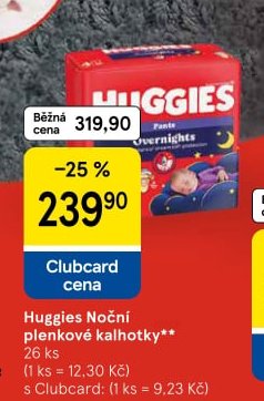 Huggies Noční plenkové kalhotky 26 ks - Tesco aktualniletaky.eu