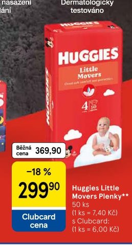Huggies Little Movers Plenky 50 ks - Tesco aktualniletaky.eu