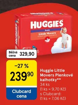 Huggies Little Movers Plenkové kalhotky 34 ks - Tesco aktualniletaky.eu