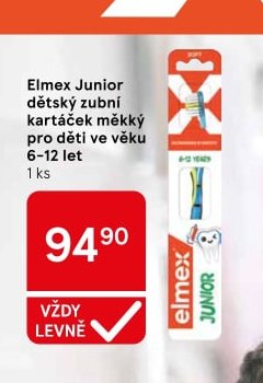 Elmex Junior dětský zubní kartáček měkký - Tesco aktualniletaky.eu