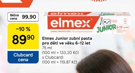 Elmex Junior zubní pasta - Tesco aktualniletaky.eu