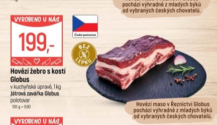 Hovězí žebro s kostí Globus