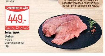 Telecí řízek Globus