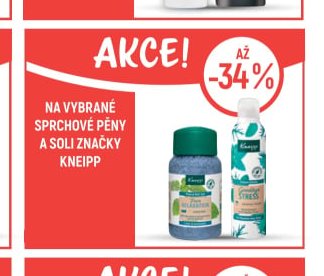 Na vybrané sprchové pěny a soli značky Kneipp
