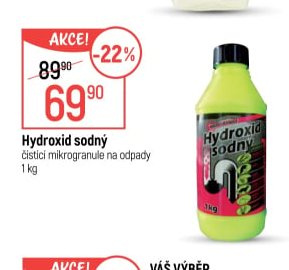 Hydroxid sodný čisticí mikrogranule na odpady