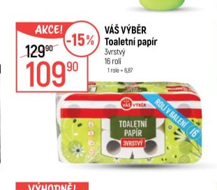 Toaletní papír 3vrstvý