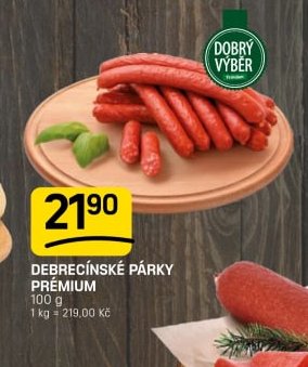 DEBRECÍNSKÉ PÁRKY PRÉMIUM