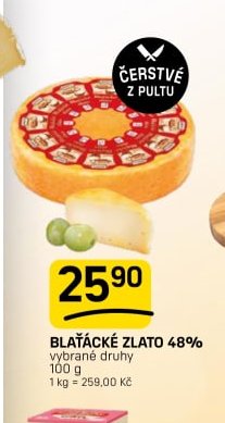 BLAŤÁCKÉ ZLATO 48% vybrané druhy