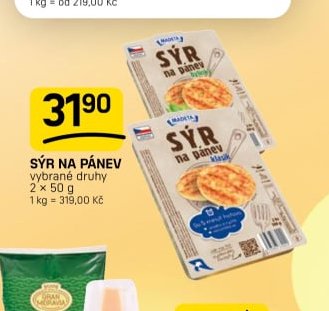 SÝR NA PÁNEV vybrané druhy
