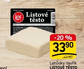 Lahůdky Vavřík listové těsto