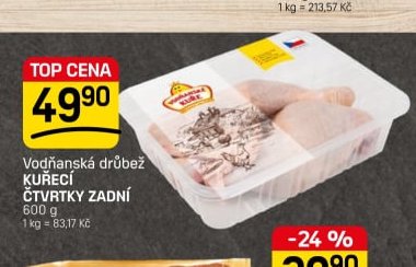 Vodňanská drůbež kuřecí čtvrtky zadní