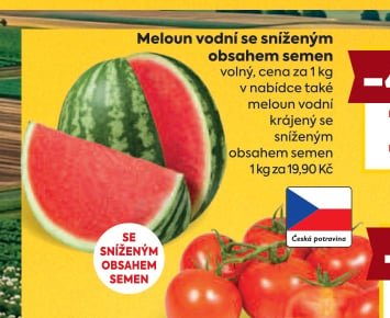 Meloun vodní se sníženým obsahem semen