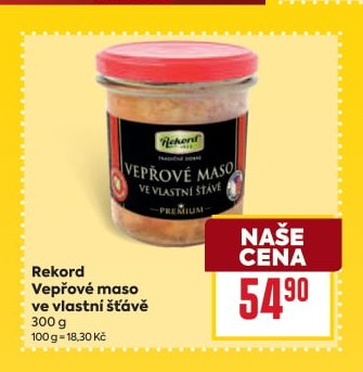Rekord Vepřové maso ve vlastní šťávě