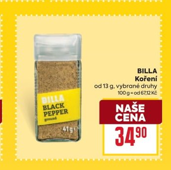 BILLA Koření