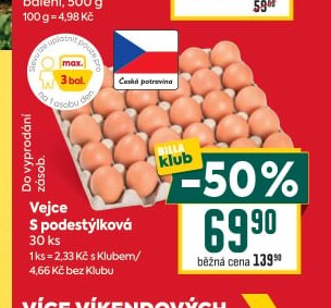 Vejce S podestýlková