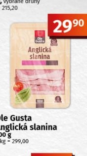 Dle Gusta Anglická slanina (balená)