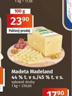 Madeta Madeland 44% t. v s./45% t. v s.