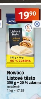 Nowaco Listové těsto