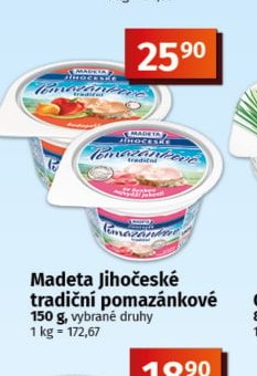 Madeta Jihočeské tradiční pomazánkové