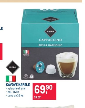 RIOBA KÁVOVÉ KAPSLE CAPPUCCINO