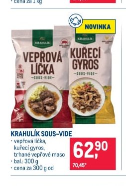 Krahulík sous-vide
