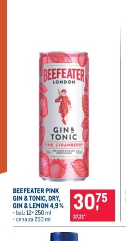 BEEFEATER PINK GIN & TONIC, GIN & LEMON