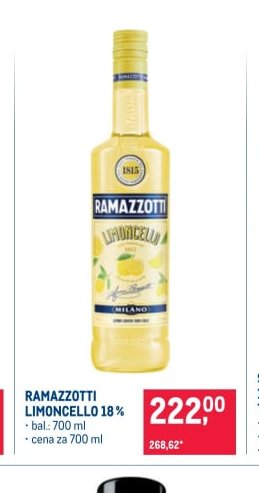 RAMAZZOTTI LIMONCELLO 18 %