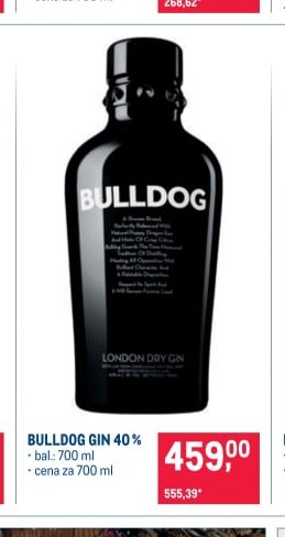 BULLDOG GIN 40%